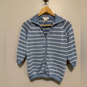 Outfit JRP Blue & White Sweater Cardigan- Size Small